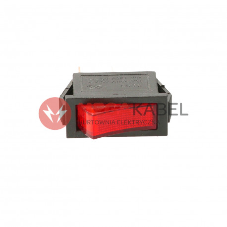 Przełącznik kołyskowy podświetlany czerwony 250V TES-21