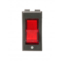 Rocker switch illuminated red 230V TES-11