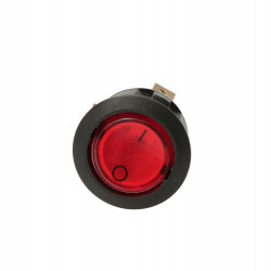 Rocker switch W11.6 black grey red 0/1