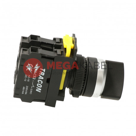 Przełącznik pokrętny 2-stanowy 1NO/1NC 5A NYK3-S21BK TRACON