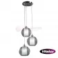 Lampa wisząca JADE-3 zwis chrom 3xE27 VITALUX