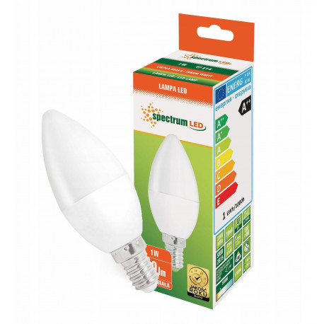Żarówka LED E14 świecowa 1W 230V WW Spectrum
