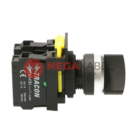 Przełącznik pokrętny 3-stanowy 2NO 6A NYK3-S31BK TRACON