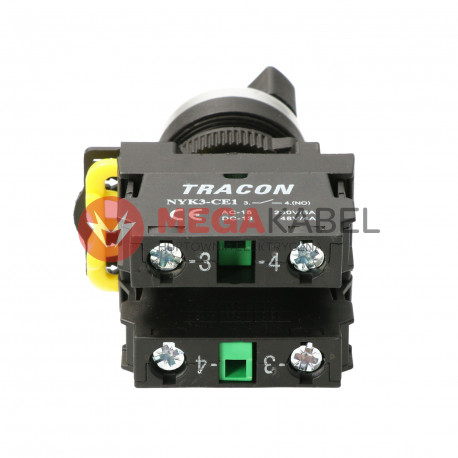 Przełącznik pokrętny 3-stanowy 2NO 6A NYK3-S31BK TRACON