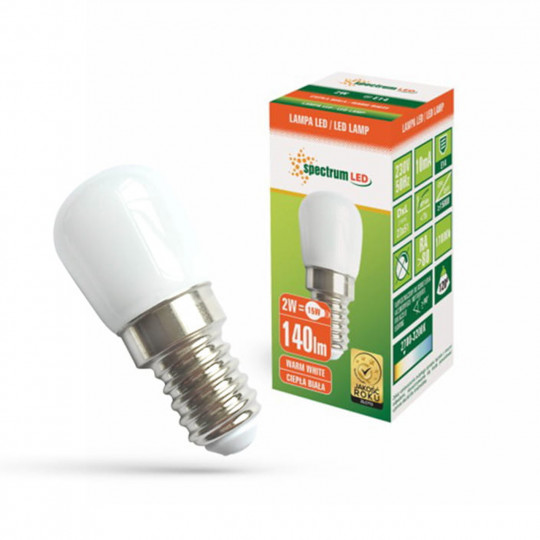 Żarówka LED E14 1,5W ciepła tablicowa WOJ+52321 do lodówki SPECTRUM