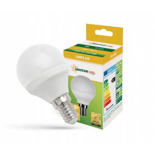 Żarówka LED kulka E14 230V 4W neutralna barwa NW WOJ+14504 SPECTRUM LED