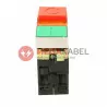 Green-red double pushbutton built-in 400V TRACON