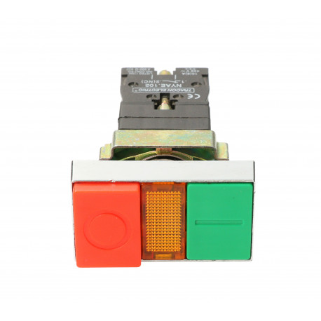 Przycisk podwójny  zielono czerwony zabudowany NYKK8465 TRACON