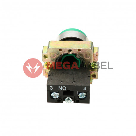 Green projecting pushbutton 1xNO 3A/230V NYGBL31Z TRACON