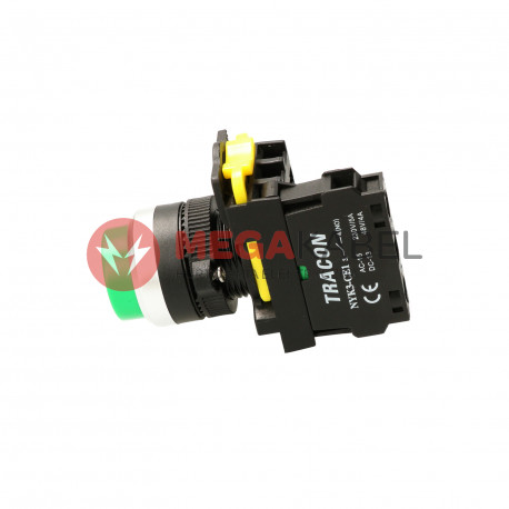 Przełącznik wystający zielony  NYK3-HG 1xNO 5A 230 TRACON