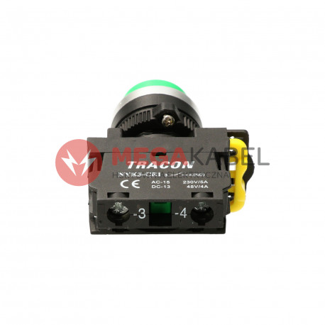Przełącznik wystający zielony  NYK3-HG 1xNO 5A 230 TRACON