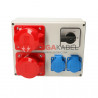 Construction switchgear box set L-P 2x32A/5 2x230V Viplast