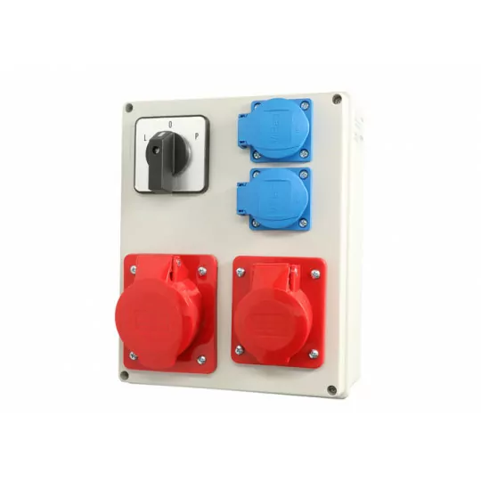 Construction switchgear set R-BOX L-P 1x32A/4 1x16A/4 2x230V Viplast