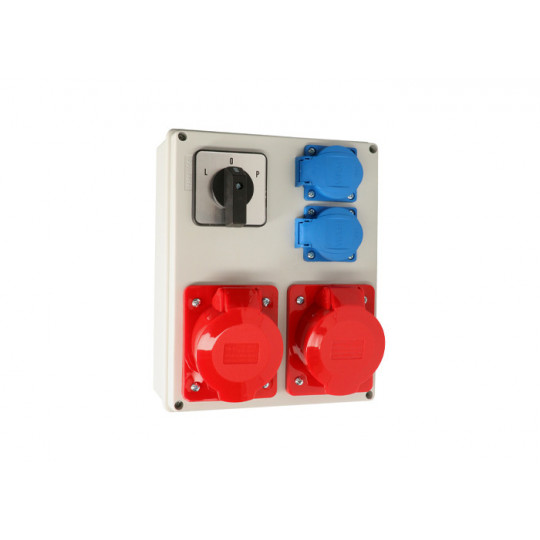 Construction switchgear box set L-P 2x32A/5 2x230V Viplast