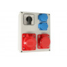 Construction switchgear set R-BOX L-P 2x230V 1x16A/5 1x32A/5 Viplast