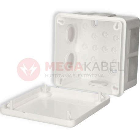 Puszka biała bez zacisków głęboka 90x90x50 043-01 ViPlast