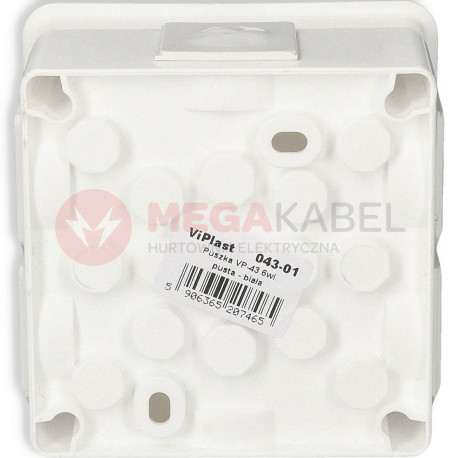 White box without clamps deep 90x90x50 043-01 ViPlast