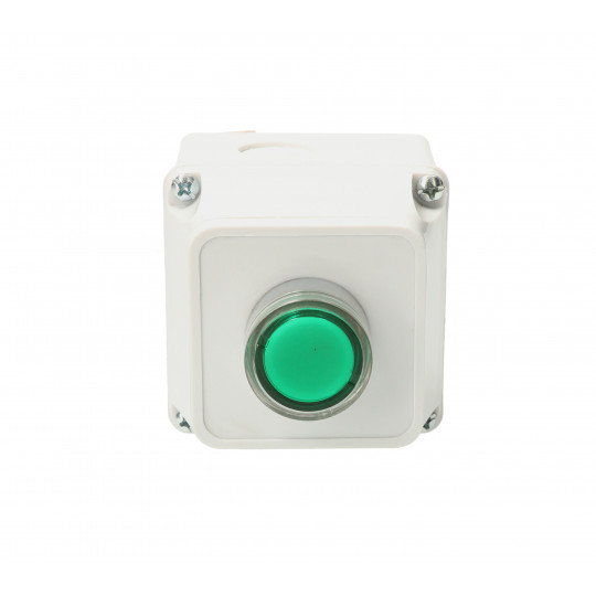 Przycisk podświetlany zielony z obudową 400V TRACON