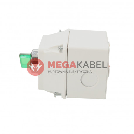 Przełącznik z obudową podświetlany LED zielony NC/NO NYGBK2365ZT TRACON