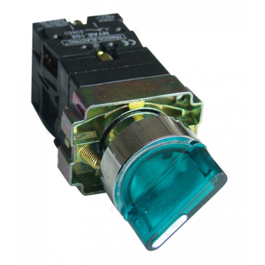 Przełącznik podśw.zielony LED dwupoz. NYGBK2365Z