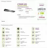 Lampa dekoracyjna kinkiet CYBER LED 9W black NW 03967 STRUHM