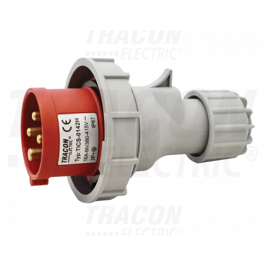 Wtyczka siłowa IP67 16A 400V 3P+E TICS-0142 Tracon Wtyczka siłowa IP67 16A 400V 3P+E TICS-0142 Tracon