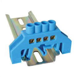 Blue insulated bus 4P DIN...