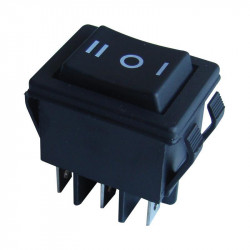 Rocker switch 1-0-2 push-in black TES-52-2 TRACON