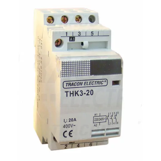 Contactor 3P 3NO 20A 24V 1,2kW THK3-20-24 Tracon Contactor 3P 3NO 20A 24V 1,2kW THK3-20-24 Tracon