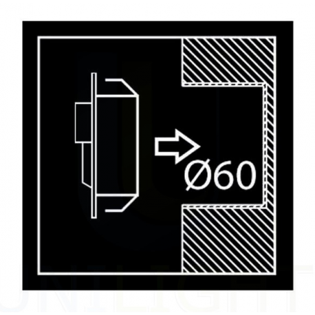 SALSA LED Mosiądz mat 10V 0,8W NW IP20 Skoff