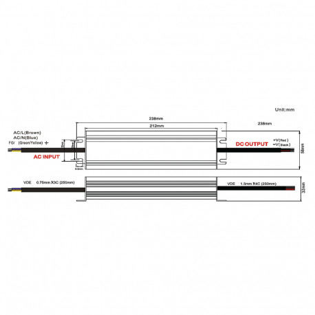 Zasilacz impulsowy LED 12V 16,7A IP67 200W ADWS-200-12 Adler