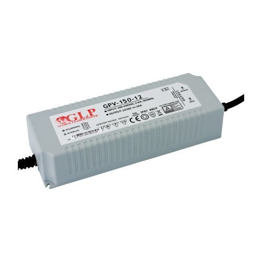 Zasilacz impulsowy LED 150W 12V 12,5A IP67 GPV-150-12N GLP