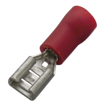 Insulated copper connector pin red PCS6 Tracon