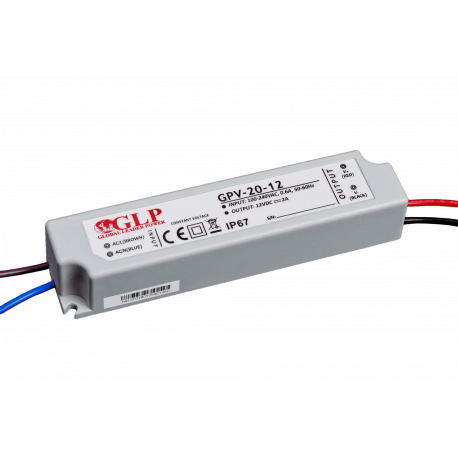 Zasilacz impulsowy 20W 12V 1,67A IP67 GPV-20-12 GLP