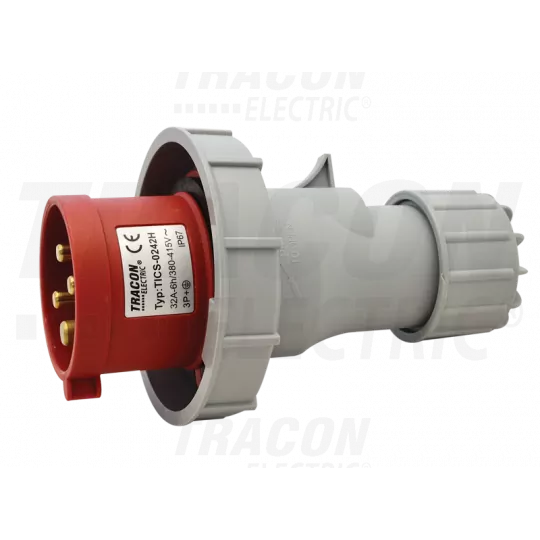 Wtyczka siłowa IP67 32A 400V 3P+E TICS-0242 Tracon Wtyczka siłowa IP67 32A 400V 3P+E TICS-0242 Tracon