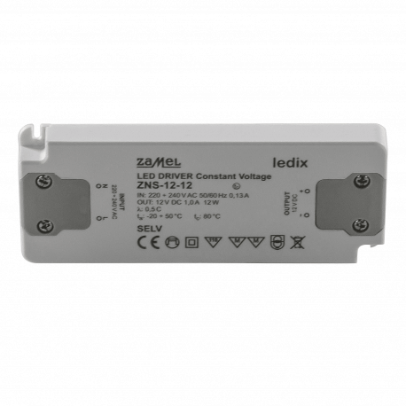 Zasilacz LED slim 12V 12W 1A ZNS-12-12 Zamel
