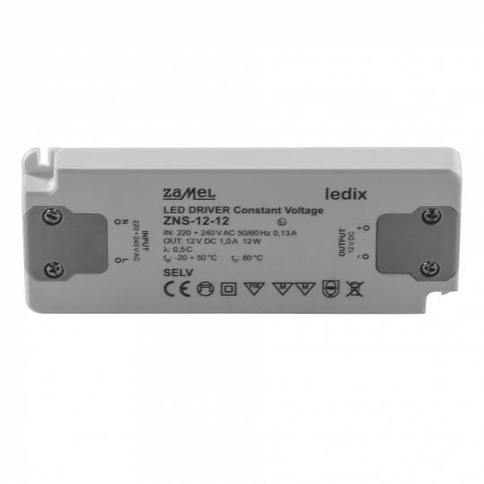 LED slim power supply 12V 12W 1A ZNS-12-12 Zamel