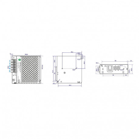 Zasilacz impulsowy 12V/6A siatkowy 75W POS-75-12-C POSPOWER