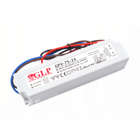 Switching power supply 24V 3A 75W IP67 GPV-75-24 MPL GLP