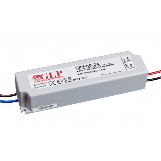Zasilacz impulsowy 24V 2,5A 60W IP67 GPV-60-24 MPL GLP