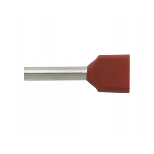 HI 2x1.5/12 insulated sleeve terminal red pack of 100 pieces ERGOM HI 2x1.5/12 insulated sleeve terminal red pack of 100 pieces ERGOM