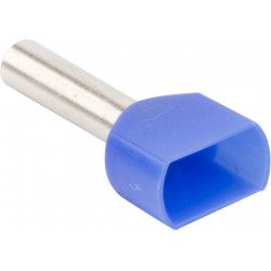 Insulated sleeve terminal HI 2x2,5/12 blue pack of 100 pieces ERGOM