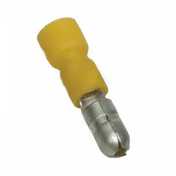 Końcówka gniazda miedźiana cynowa 6mm PVC żółta SHA4 TRACON