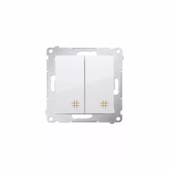 Simon54 double cross switch DW7/2.01/411 white SIMON