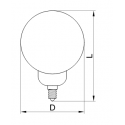 LED light bulb 10W E27 warm WW chip Samsung Tracon