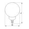 LED light bulb 10W E27 warm WW chip Samsung Tracon