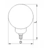 LED light bulb 10W E27 warm WW chip Samsung Tracon