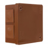 Brown flush box 86x86x40 IP55 rubber2 022-02 ViPlast