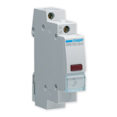 Lampka modułowa czerwona SVN122 AC 230V Hager