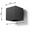 QUAD 1 cube wall lamp black G9 SL.0057 SOLLUX